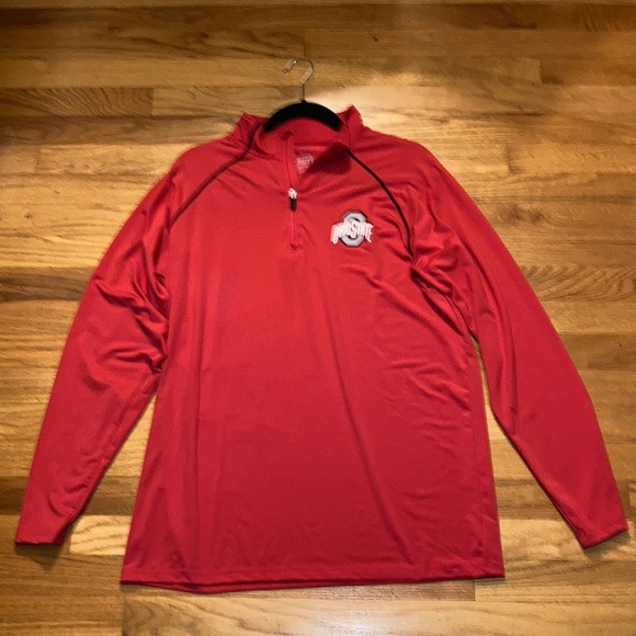 Ohio State red 1/4 zip long sleeve size L - Picture 7 of 10